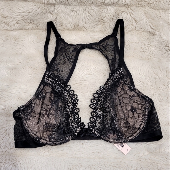 🍒NWT🍒 VS VERY SEXY UNLINED PLUNGE BRA + PANTY SET - Picture 3 of 13